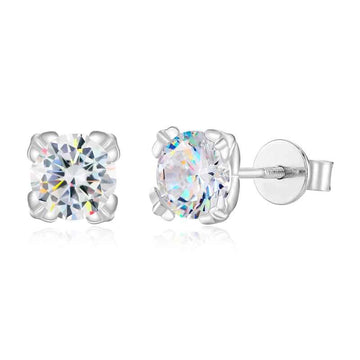 GC Stud Earrings | 925 Silver VVS Moissanite