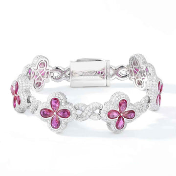 Fleur d’Éternité Moissanite Bracelet Purple