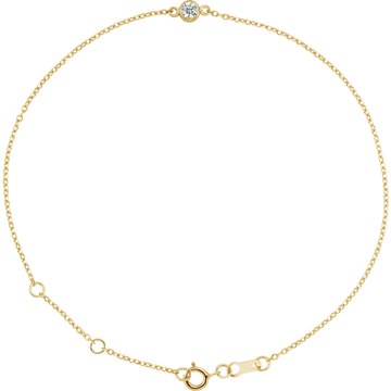 Élise Rouge 14K Yellow Gold Natural Diamond Bezel Bracelet