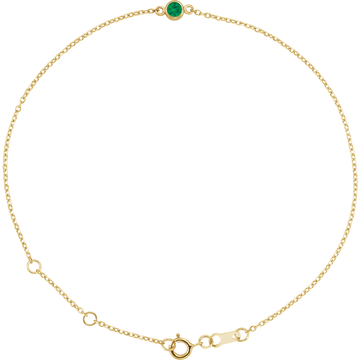 Élise Rouge 14K Yellow Gold Natural Emerald Bezel Bracelet