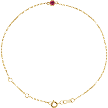 Élise Rouge 14K Yellow Gold Natural Ruby Bezel Bracelet