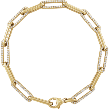 Aurelia Noéline 14K Yellow Gold/ Vermeil 1 CTW Natural Diamond Link Bracelet