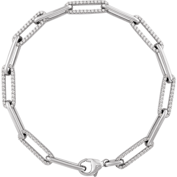 Aurelia Noéline 14K White Gold 1 CTW Natural Diamond Link Bracelet