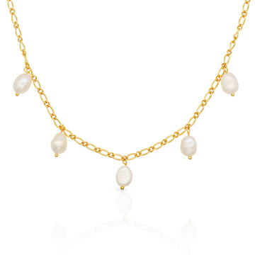 PEARL CHARM 18K GOLD PLATED