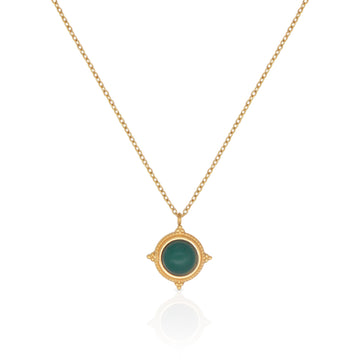 GREEN CAT EYE NECKLACE