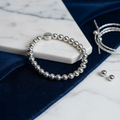 Custom Bead Bracelet with silver beads