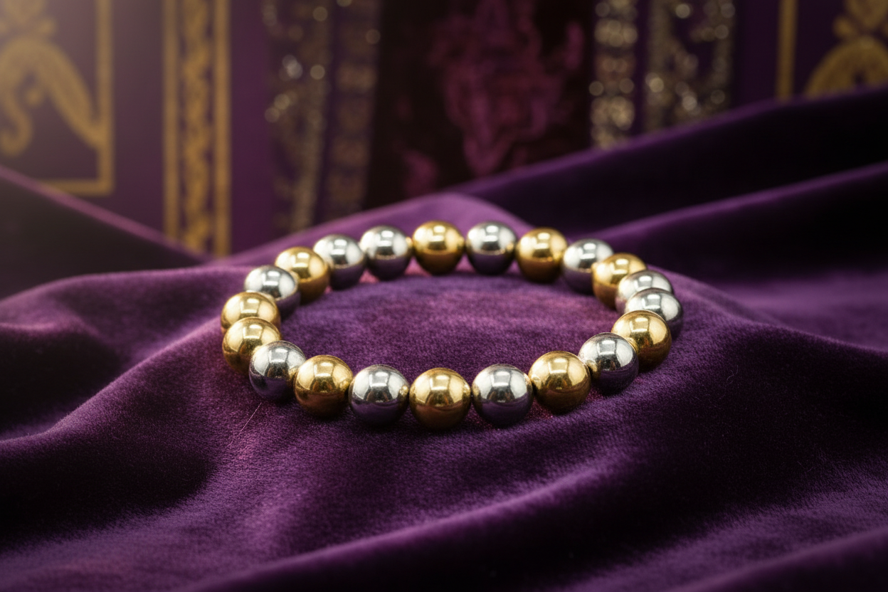 Gold and Silver bead bracelet